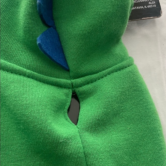 Green Dinosaur Dog Hoodie - Picture 8 of 9